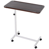 Height Adjustable Over Bed Table with Wheels, C Shaped Laptop Desk, Portable Hospital Bed Table for T3398P342948