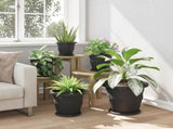 Plant Pots 24 pcs Black 30 x 25 cm Plastic 3403287