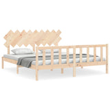 Bed Frame without Mattress Super King Size Solid Wood Pine 3193481