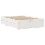 Bookcase Bed without Mattress White 140x190 cm Solid Wood Pine 3308973