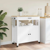 Kitchen Trolley MONZA 84x40x88.5 cm Solid Wood Pine 376108