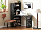 Three-Part Work Desk, with Storage and Chalkboard - Black T3398P551736