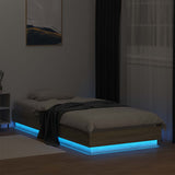 Bed Frame with LED Sonoma Oak 80 x 200 cm Engineered Wood 8009004