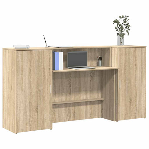 Reception Desk Sonoma Oak 200x50x103.5 cm Engineered Wood 3324216