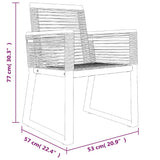 Garden Dining Set Black PVC Rattan 7 Piece Set Durable 3156549