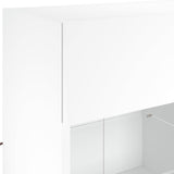 TV Wall Cabinet with LED Lights White 78.5x30x60.5 cm 837099