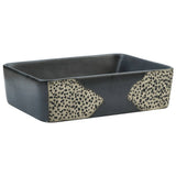 Countertop Basin Black Rectangular 46x35.5x13 cm Ceramic 155073