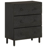 Side Cabinets 2 pcs Black 60x33x75 cm Solid Wood Mango 3206283