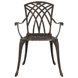 Garden Chair 2 pcs Bronze 55 x 56.5 x 91cm Aluminium 42002398
