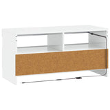 LED TV Cabinet High Gloss White Engineered Wood 897879