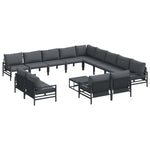 Garden Sofa Set Anthracite Steel 3379039
