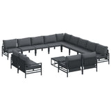 Garden Sofa Set Anthracite Steel 3379039