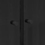 Highboard 2 pcs Black Oak 68 x 37 x 142 cm Engineered Wood 3402646