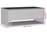 Outdoor Cushion Box Grey 100x55x55.5 cm Poly Rattan 4104143