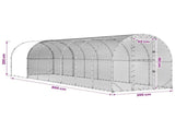 Chicken Coop Silver 800 x 200 x 200 cm Galvanised Steel 3434683