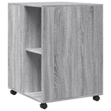 ZNTS Side Table with Wheels Grey Sonoma 55x60x78 cm Engineered Wood 853160