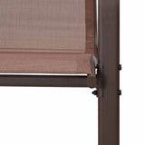 Stackable Garden Chairs 2 pcs Brown Textilene Fabric 318779