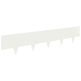 Lawn Edging 20 pcs 100 x 20 cm Steel White 8008579