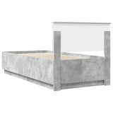Bed Frame Concrete Grey 100 x 200 cm Engineered Wood 3408197
