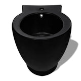 Round Bidet Stand Black High-quality Ceramic 140666