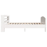 Bed Frame without Mattress White 90x200 cm Solid Wood Pine 3306985
