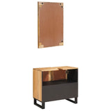 Bathroom Sets with Storage 2 pcs Brown Solid Mango Wood 3310060