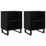 ZNTS Bedside Cabinets 2 pcs Black 40x30x50 cm Engineered Wood 826799