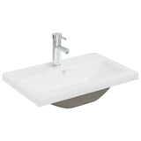 Sink Cabinet with Built-in Basin White Engineered Wood 3071270