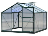 6 x 6ft Polycarbonate Greenhouse, Large Walk-In Green House with Slide Door and Window, Garden T3398P314191