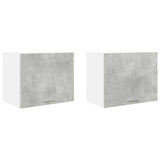 Hanging Cabinet 2 pcs Concrete Grey and White 50 x 31 x 40 cm 884153