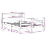 Bookcase Bed without Mattress 160x200 cm Solid Wood Pine 3321856