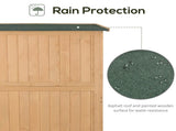 Wooden Garden Shed with Two Windows, Tool Storage Cabinet, Outdoor Double Door Organizer 127.5L x T3398P314124