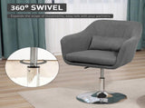 Swivel Linen Fabric Accent Chair for Living Room Contemporary Vanity Armchair with Adjustable Height T3398P328132
