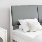 Upholstered Headboard Light Grey 160 cm Solid Pine Wood 879278