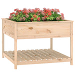 ZNTS Planter with Shelf 111.5x111.5x81 cm Solid Wood Pine 823801