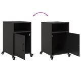 Bedside Cabinets 2 pcs Black 36x39x59 cm Steel 846717