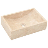 Bathroom Vanity Cabinet with Cream Marble Sinks Solid Wood Teak 3096578