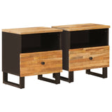 Bed cabinet 2 pcs Brown 40 x 33 x 46 cm Solid Mango Wood 4018303