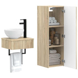 Bathroom Furniture Set 2 pcs Sonoma Oak 33 x 34.5 x 100 cm 3406095