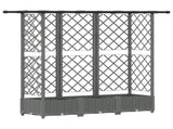Raised Bed with Trellis and Roof Light Grey 164 x 40 x 121 cm 42032594