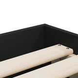 Bed Frame with Drawers without Mattress Black 100x200 cm 3207288