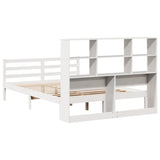 Bookcase Bed without Mattress White 140x200 cm Solid Wood Pine 3321900