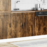 Sink Base Cabinet "Porto" Smoked Oak 80x46x81.5 cm Engineered Wood 853932