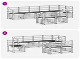 Sofa Sets 8 pcs Natural Solid Acacia Wood 3375024
