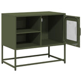 TV Cabinet Olive Green 68x39x60.5 cm Steel 853390