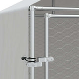 Outdoor Dog Kennel with Roof Silver 2x10x2.5 m Galvanised Steel 3190476