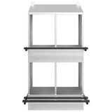 Chicken Nesting Box with 4 Compartments Galvanized Silver Metal 864354