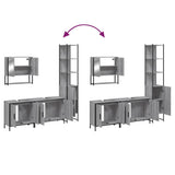 4 Piece Bathroom Furniture Set Grey Sonoma Engineered Wood 3214693