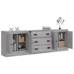 Sideboards 3 pcs Grey Sonoma Engineered Wood 3185221