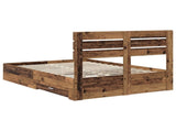 Bed Frame with Drawer with Headboard Manual Engineered Wood 3411649